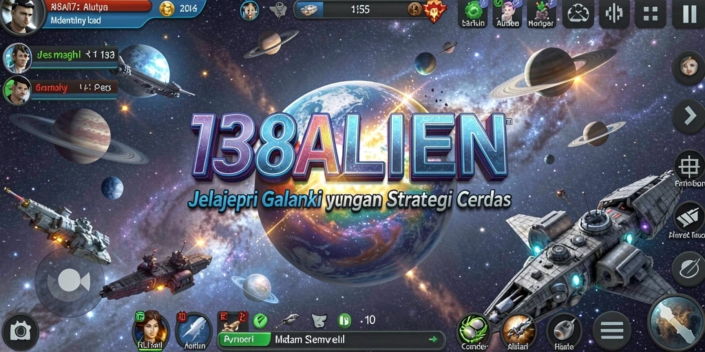Screenshot gameplay 138ALIEN menampilkan interaksi luar angkasa yang dinamis.