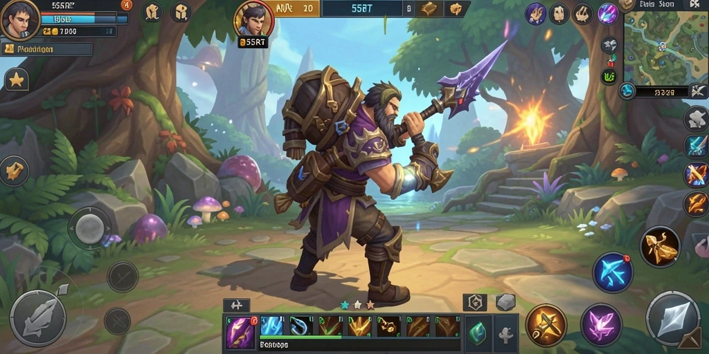 Tampilan gameplay seru dan grafis yang memukau di 55RT.