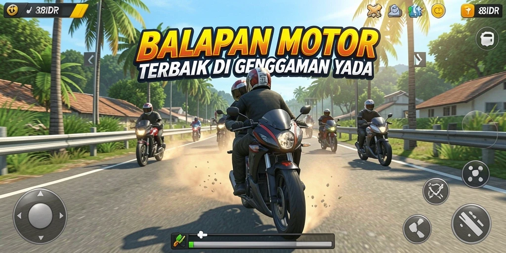 Screenshot gameplay 88IDR dengan aksi balapan yang seru.