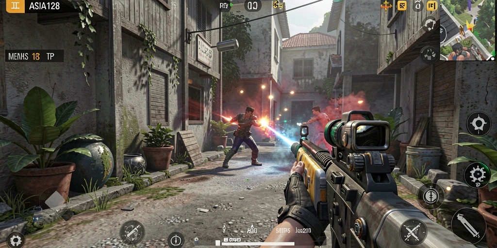 Tampilan gameplay TPS yang mendebarkan dari ASIA128.