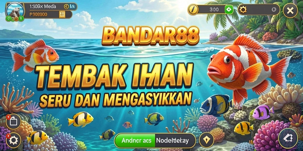Screenshot BANDAR88 menunjukkan aksi seru dalam permainan Tembak Ikan.