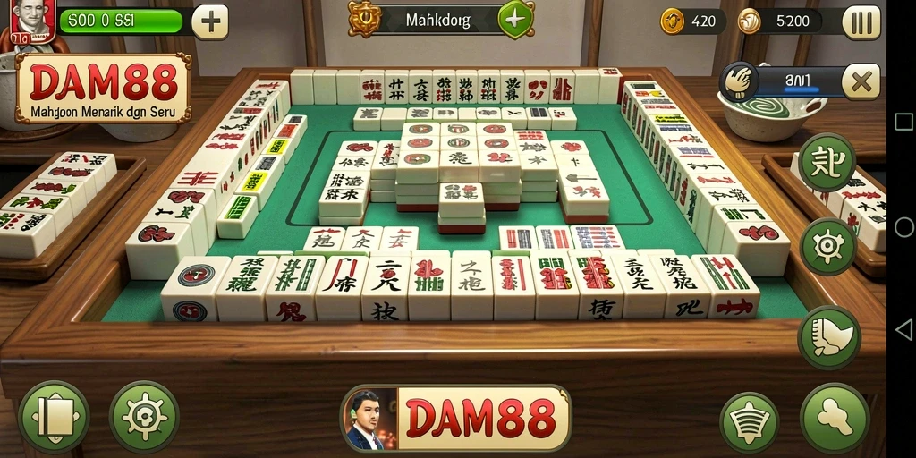 Tampilan gameplay Mahjong yang menegangkan dan menarik di DAM88.