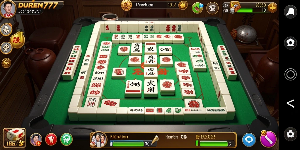 Tampilan gameplay DUREN777 yang menarik dan menantang dalam permainan Mahjong.