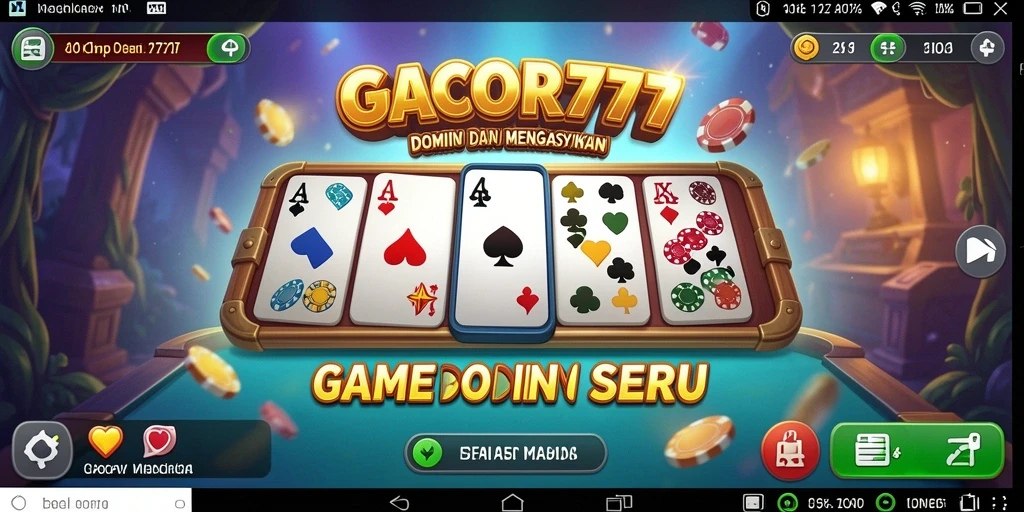 Tangkapan layar permainan Domino yang seru dan interaktif.