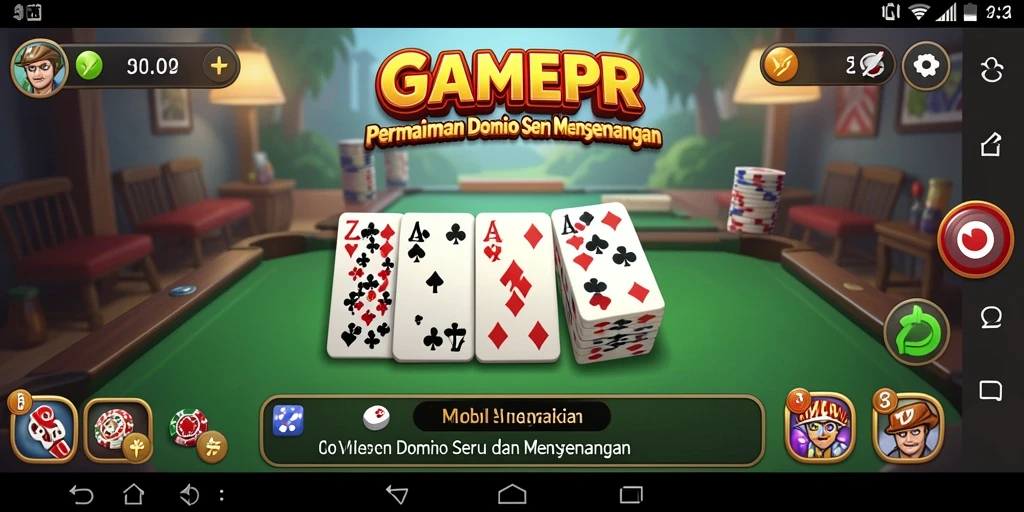 Tampilan gameplay seru dalam permainan Domino GAMERP.