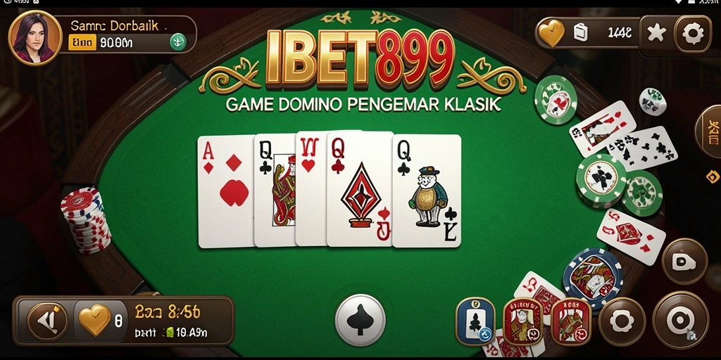 Screenshot menampilkan gameplay seru dari permainan Domino IBET899.