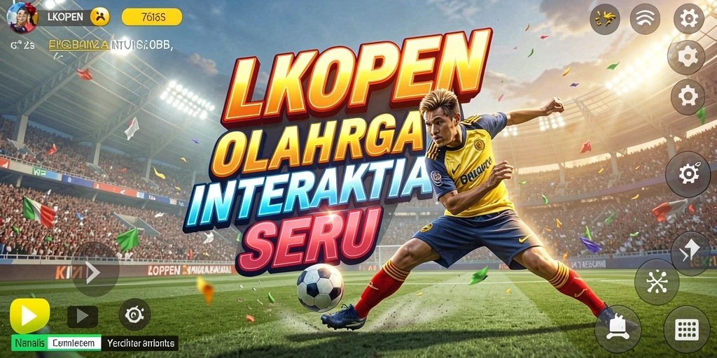 Screenshot menunjukkan aksi seru dari permainan olahraga LKOPEN.