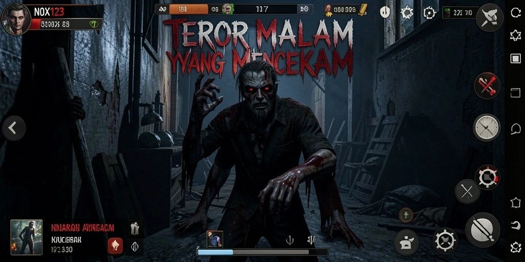 Gameplay NOX123 yang menyeramkan dan penuh ketegangan.