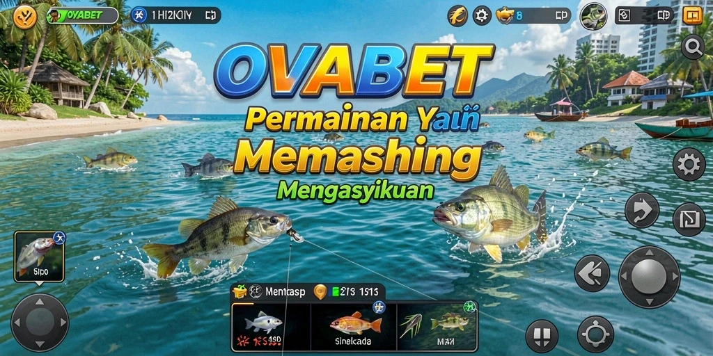 Screenshot gameplay OVABET menampilkan aksi memancing yang seru dan menantang.