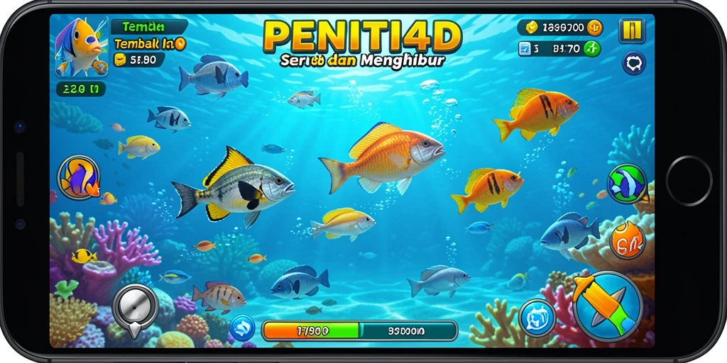 Tampilan menarik gameplay Tembak Ikan di PENITI4D.