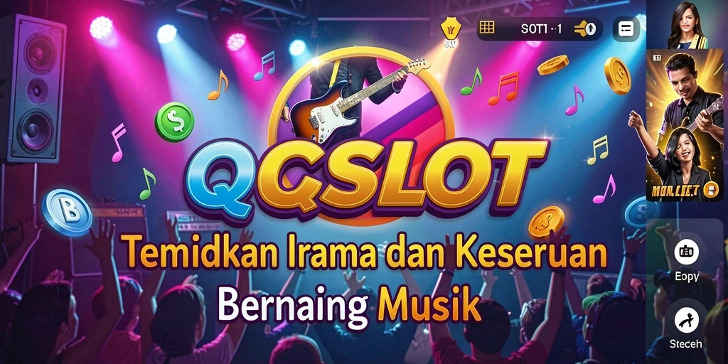 Gameplay QQSLOT menampilkan keseruan bermain musik dengan teman.