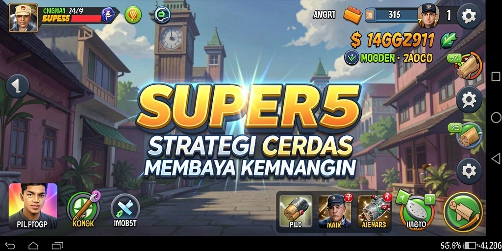Gameplay SUPER5 yang menantang dan menarik.