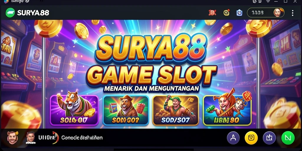 Tampilan menarik dari gameplay SURYA88 yang penuh warna.