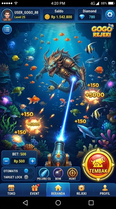 Screenshot pengguna yang menikmati aplikasi dari gogorejeki.